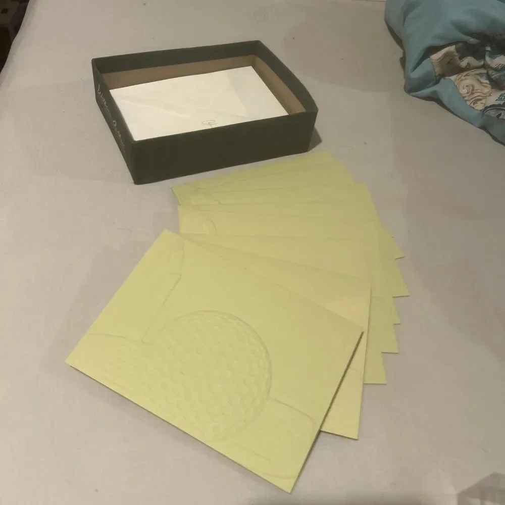 #8732 William Arthur Flat Etched Cards with Lined Envelopes Stationary Set Boxed